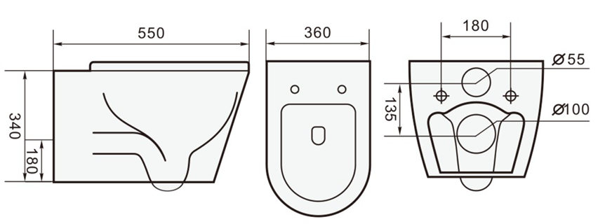 Magnum M907 Wall Hung Toilet Bowl