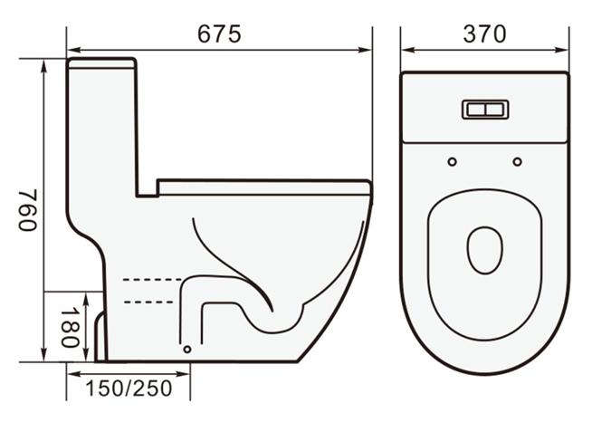 Magnum M938 One-Piece Toilet Bowl (Tornado Flush)