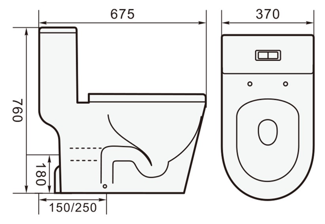 Magnum M935 Gray One-Piece Toilet Bowl (Tornado Flush)
