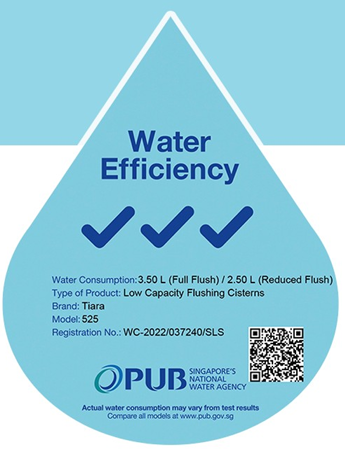 Tiara WC-525 One-Piece Toilet Bowl (Rimless Flush)