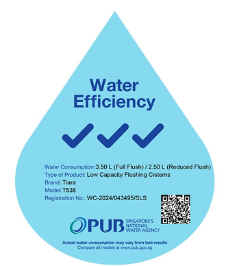 Tiara T538 One-Piece Toilet Bowl (Rimless Flush)