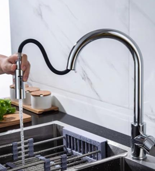 Nobel 4021 Chrome Mixer Pull Out Kitchen Tap