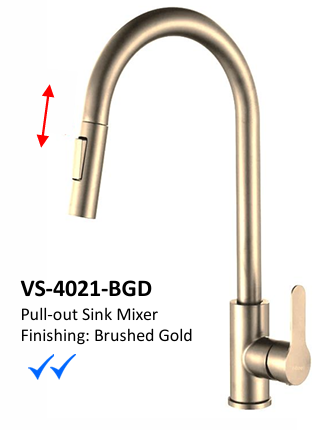 Nobel 4021-BGD Mixer Pull Out Kitchen Tap
