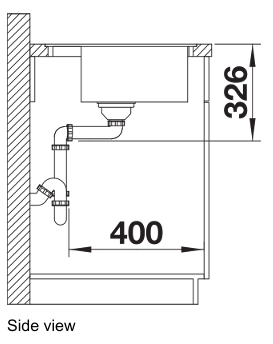 Blanco Dalago 6-F Sink (Black) Flush Mount Kitchen Sink