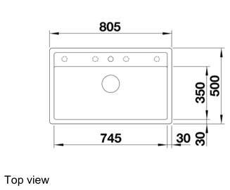Blanco Dalago 8-F Sink (Black) Flush Mount Kitchen Sink
