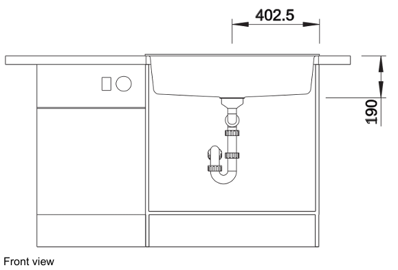 Blanco Dalago 8-F Sink (Black) Flush Mount Kitchen Sink