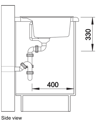 Blanco Dalago 8-F Sink (Black) Flush Mount Kitchen Sink