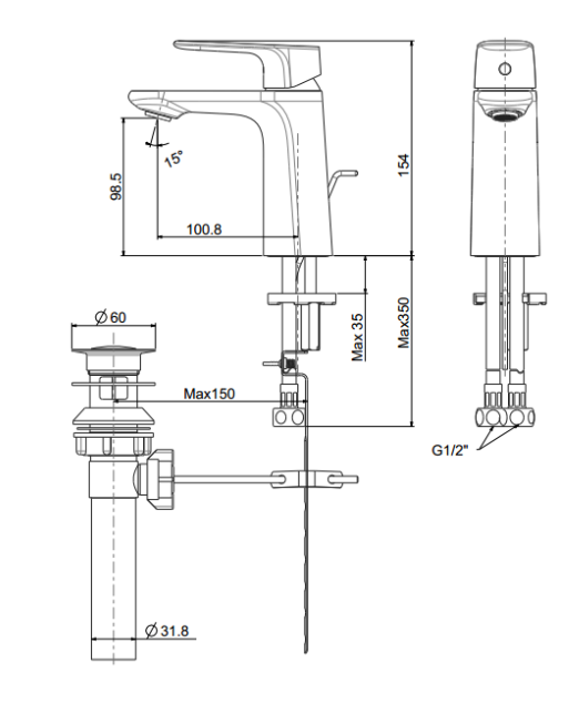 American Standard FFAS1701-1015L0BC0 Signature Basin Mixer