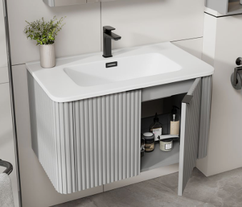 Dusche 2008103FGY 80cm Basin Cabinet - (Fluted Grey)