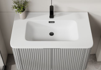 Dusche 2008103FGY 80cm Basin Cabinet - (Fluted Grey)