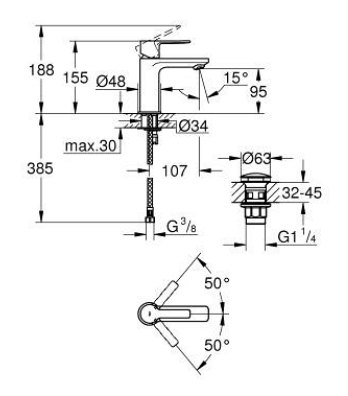 Grohe Lineare Basin Mixer XS-Size 23791AL1 (Brushed Hard Graphite)