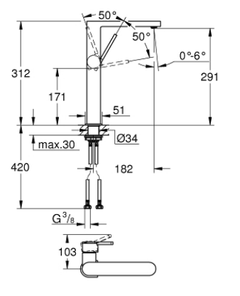 Grohe 32618003 Plus Basin Mixer XL-Size