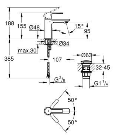 Grohe Lineare Basin Mixer XS-Size 23791DC1 (Supersteel)