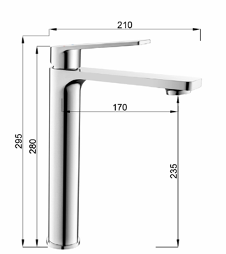 Nexus NF-41002GM Tall Mixer Tap