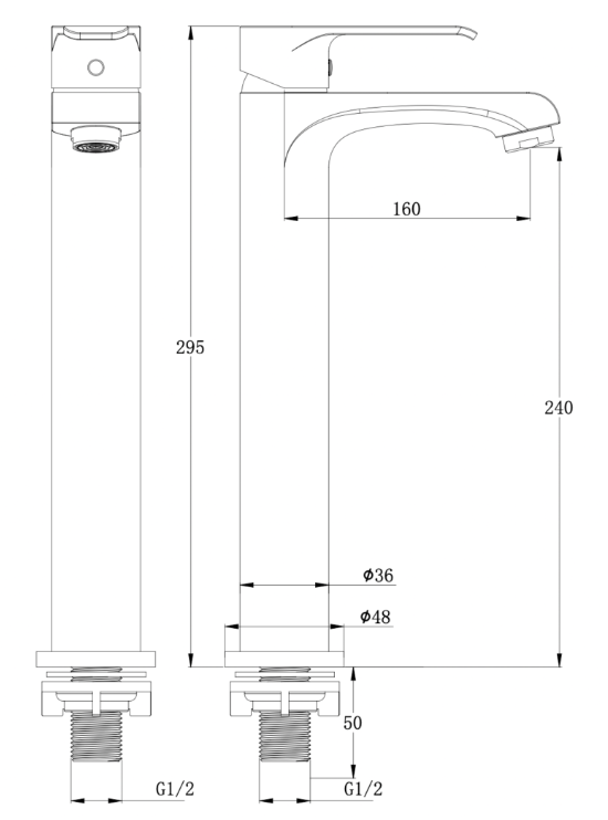 Aalto 7321BG Tall Basin Tap