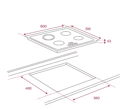 Teka TZ 6315 Vitroceramic Hob
