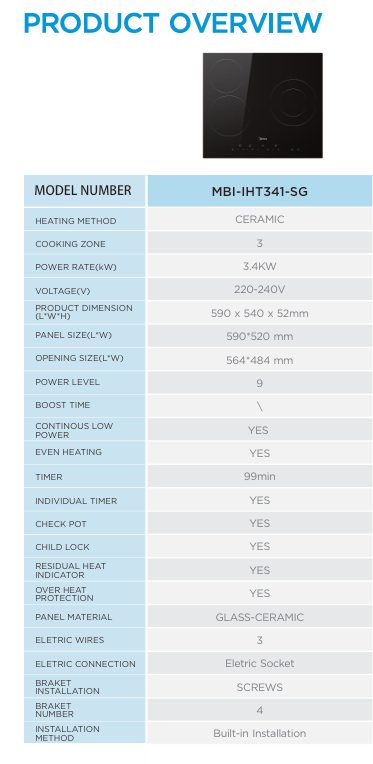 Midea Ceramic Hob