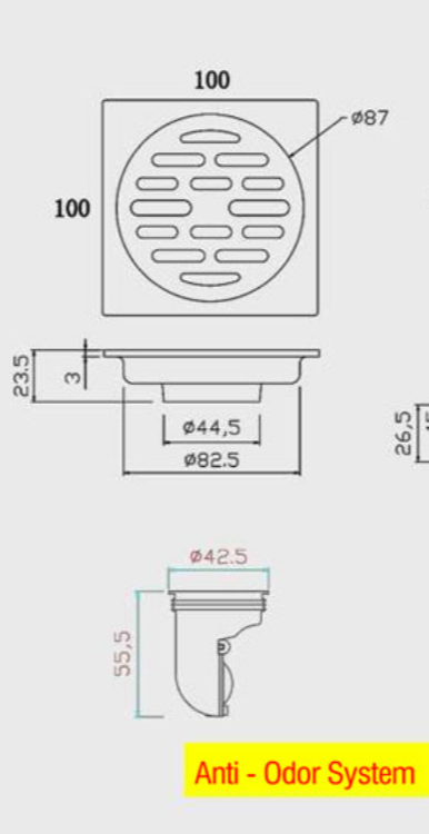 Zaffiro PFT-2402SS Floor Trap (4inch)