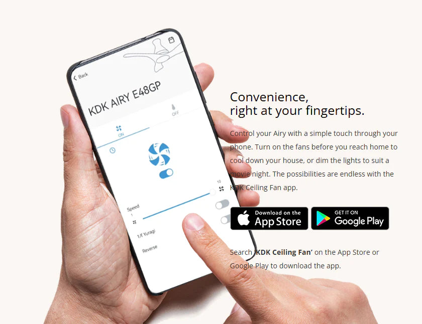 KDK F40GP With Light Ceiling Fan (WHITE)