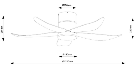 Fanco Rito 5 White With Light Ceiling Fan