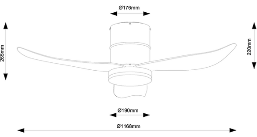 Fanco Rito 3 White/ Pinewood With Light Ceiling Fan