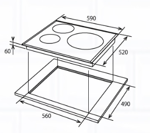 Fujioh FH-ID5130 60cm 3 Zone Induction Hob With Touch Control