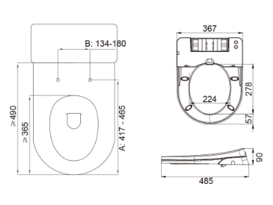 Zaffiro PWC-BSU50-UF Manual Bidet Seat Cover