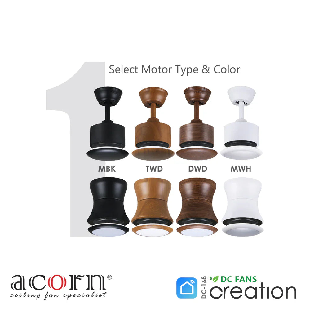 Acorn DC-168H TWD + MWH With Light Ceiling Fan
