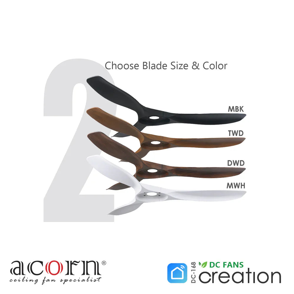 Acorn DC-168H TWD + MWH With Light Ceiling Fan