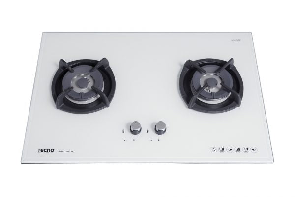 Tecno 2-Burner 75cm Glass Hob with Inferno Wok Burner Technology