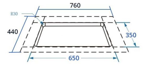 Tecno 2-Burner 76cm Tempered Glass Hob with Flip-Up Burners & Timer