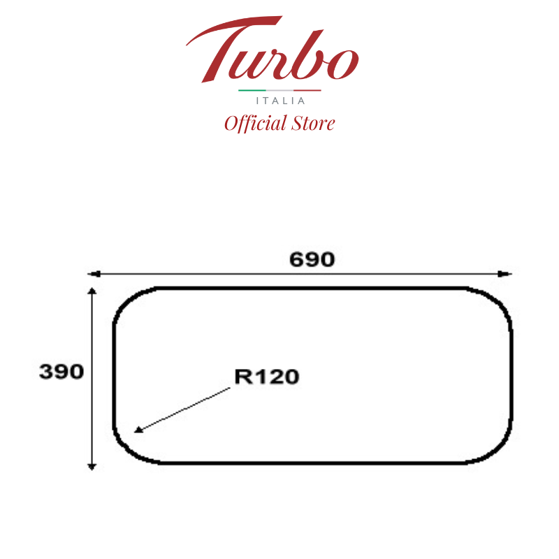 Turbo Incanto T772GV 77cm 2 burners built-in glass hob