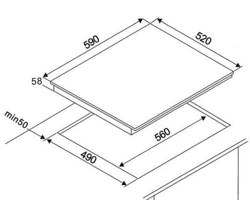 Tecno 3-Burner 60cm Induction Hob