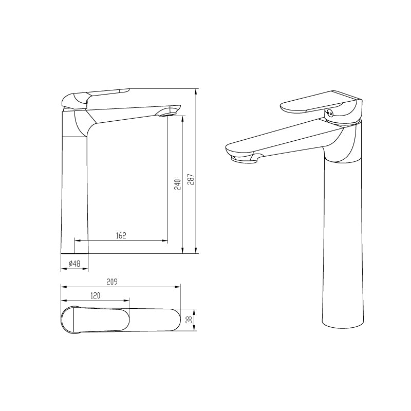 AALTO 1301RG TALL MIXER TAP