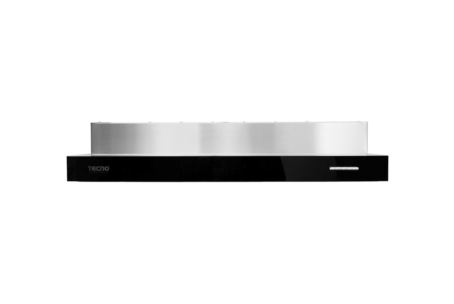 Tecno 60cm Slim Line Cooker Hood with Black Acrylic Front Panel