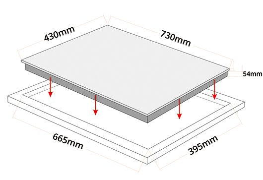 Tecno 73cm Vitro-Ceramic Cooker Hob