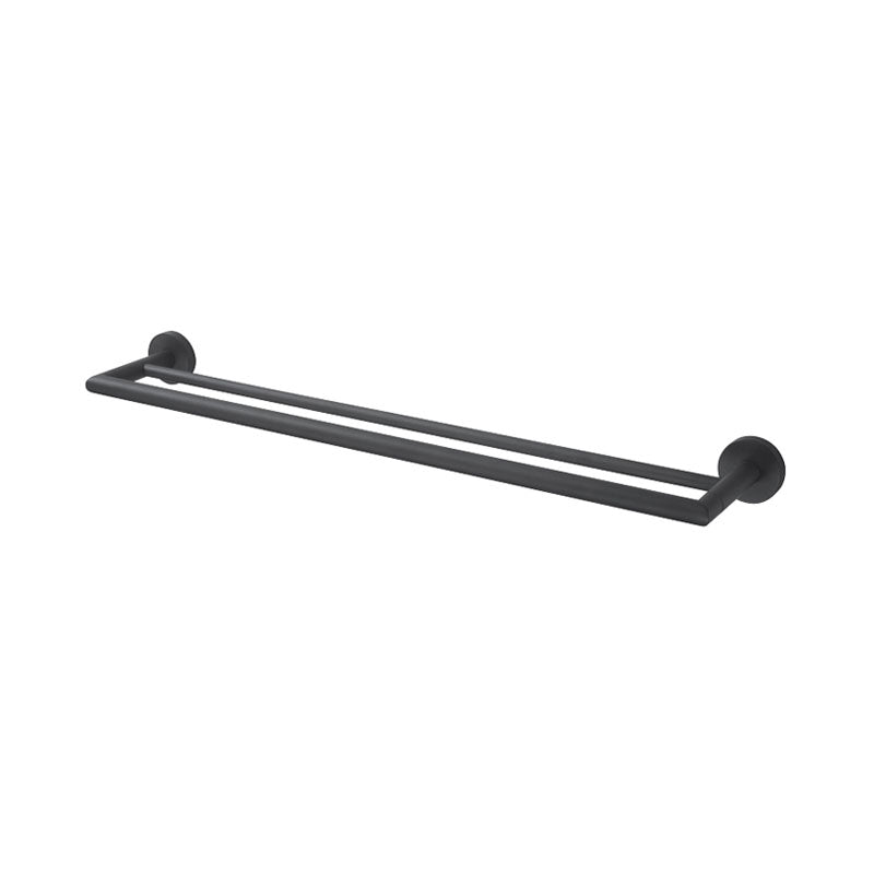 Aalto Matte Black Double Towel Bar (64cm)