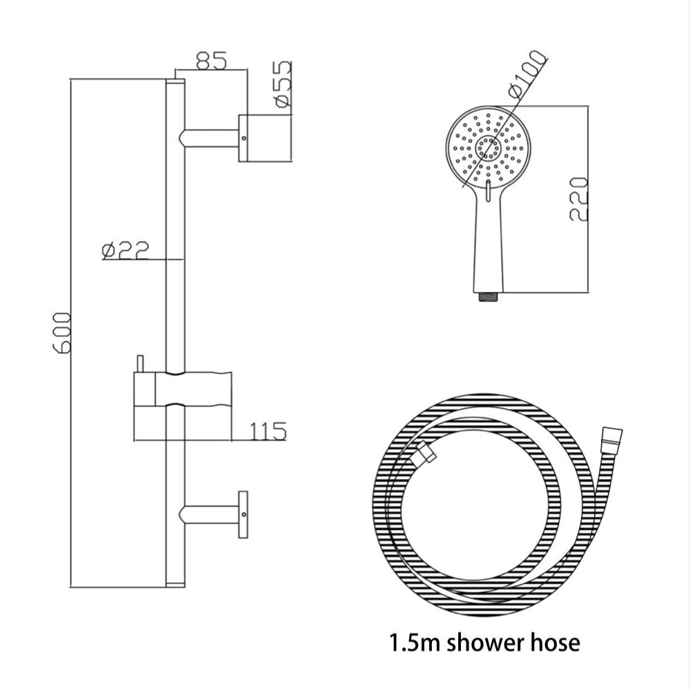 Vera 1504C Hand Shower Set