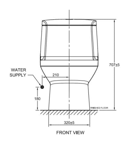 American Standard CL 20415 Milano One-Piece Toilet Bowl