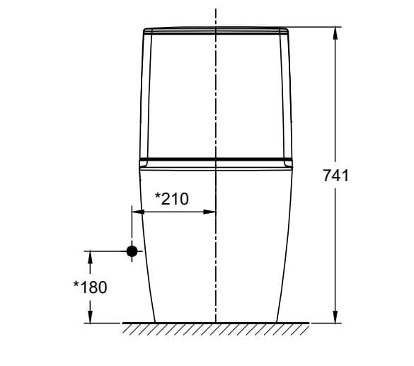 American Standard CL 23075 Acacia Supersleek Close Coupled Toilet Bowl