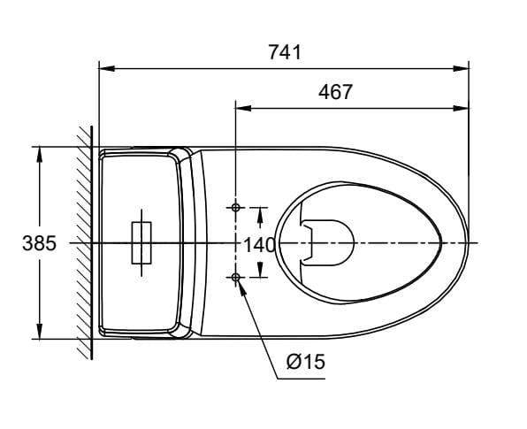American Standard CL 23075 Acacia Supersleek Close Coupled Toilet Bowl