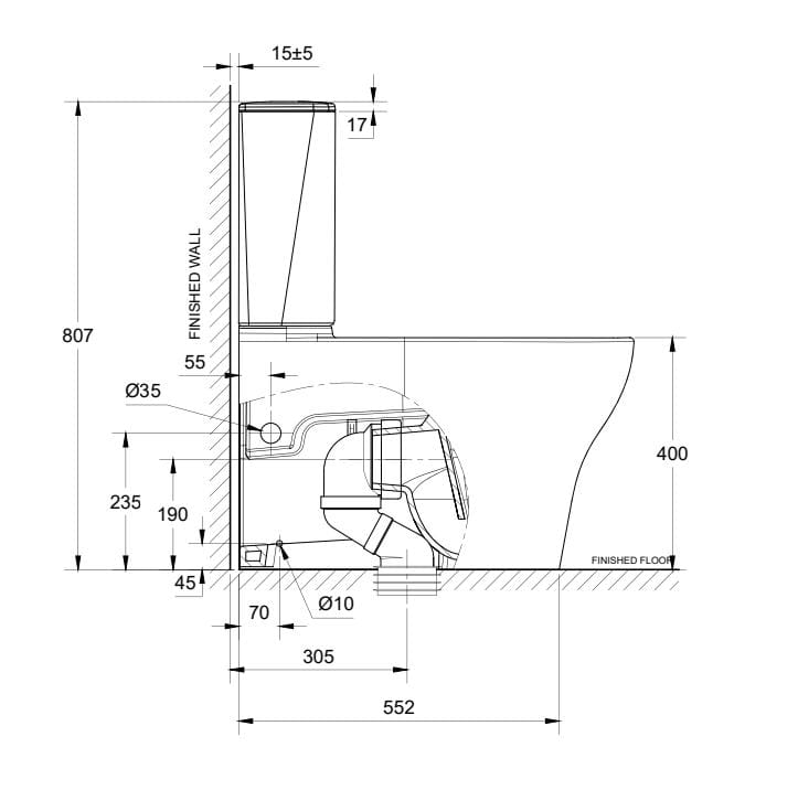 American Standard CL26255 Cygnet Close Coupled Toilet