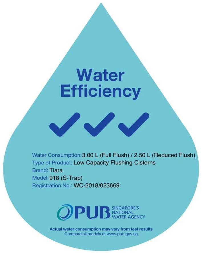 Tiara WC-918B One-Piece Toilet Bowl (Tornado Flush)