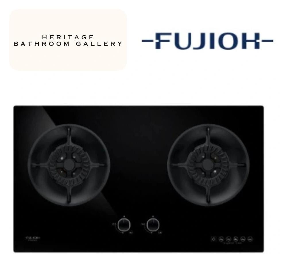 Fujioh FH-GS6520 SVGL 2 Burner Gas Hob (Black Glass)