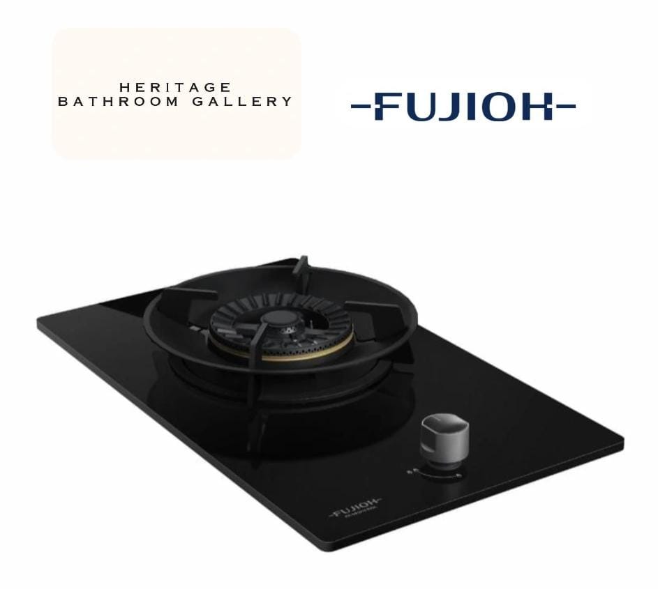 Fujioh FH-GS2515 SVGL Single Burner Domino Gas Hob (Black Glass)
