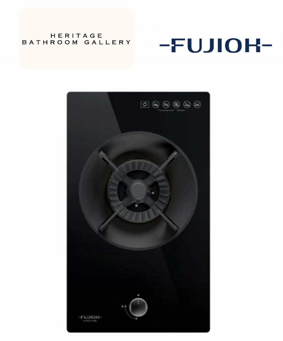Fujioh FH-GS2515 SVGL Single Burner Domino Gas Hob (Black Glass)