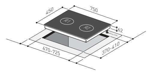 Mayer MMSS772HI 75cm 2 Burner Stainless Steel Gas Hob