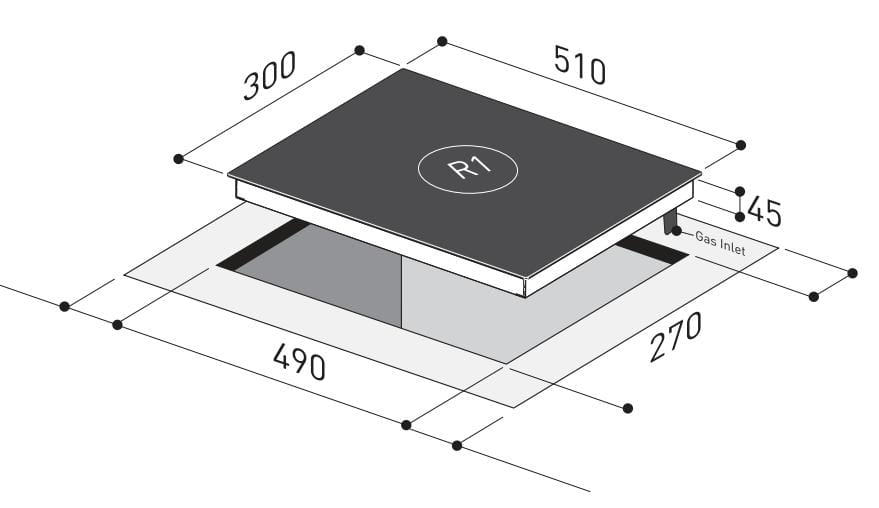 Mayer MMGH310H 30cm Domino Gas Hob