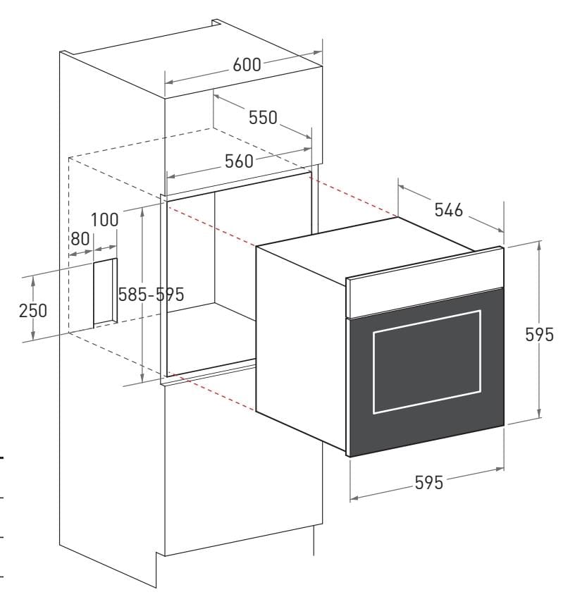 Mayer MMDO13C 60cm 75L Built-In Catalytic Oven