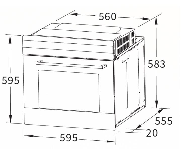 Fujioh FV-EL61GL 70L Built-In Oven With Enamel Coating